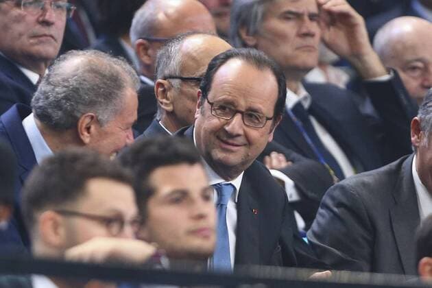 Francois Hollande besucht Spiel der Handball-WM in Paris Francois Hollande Joel Delplanque ( President FFH ) - Handball WM, Frankreich vs. Brasilien, Eröffnungsspiel - 11 01 2017 GwendolineLeGoff Panoramic 
