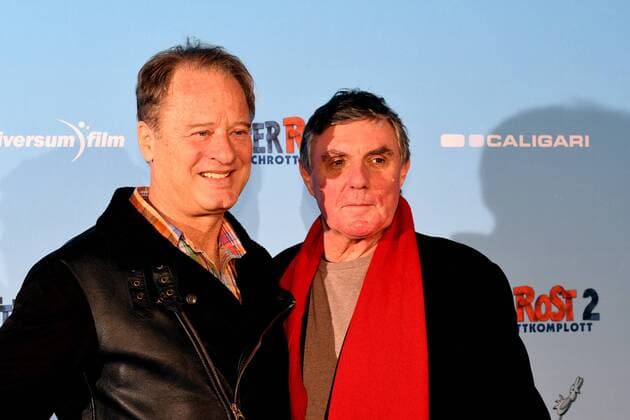 Die Schauspieler und Sprecher Tom Gerhardt , l-r, und Detlev Redinger am 14.01.2017 bei der Premiere des Films Ritter Rost 2 - Das Schrottkomplott in den Kölner Cinedom.