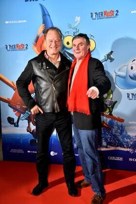 Die Schauspieler und Sprecher Tom Gerhardt , l-r, und Detlev Redinger am 14.01.2017 bei der Premiere des Films Ritter Rost 2 - Das Schrottkomplott in den Kölner Cinedom.