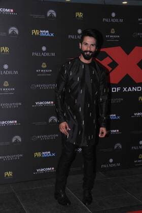 MUMBAI, INDIA - JANUARY 12: Bollywood actor Shahid Kapoor at the red carpet of premier of xXx: Return of Xander Cage movie, on January 12, 2017 in Mumbai, India. xXx: Return of Xander Cage is a 2017 American action film directed by D. J. Caruso and written by F. Scott Frazier. It stars Vin Diesel, Donnie Yen, Deepika Padukone, Kris Wu, Ruby Rose, Tony Jaa, Nina Dobrev, Toni Collette and Samuel L. Jackson. It is the third film in the xXx franchise and a sequel to both xXx (2002) and xXx: State of the Union (2005). (Photo by Pramod Thakur Hindustan Times ) Premier Of xXx: Return of Xander Cage Movie Held In Mumbai