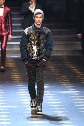 Milan Men s Fashion Week Fall Winter 2017 2018. Milano Moda Uomo, autunno inverno 2017 2018 . D&G fashionshow Pictured: model  Copyright: xSickix xIPAx