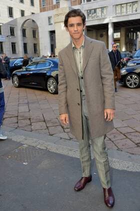 Milan arrival guests parade Salvatore Ferragamo. Milan Men s Fashion Week Fall Winter 2017 18. Pictured: Brenton Thwaites  Copyright: xSimonexComix xIPAx