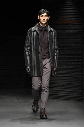 Milan Fashion Week - Salvatore Ferragamo Modenschau Milan Men s Fashion Week Fall Winter 2017 2018 - Ferragamo fashionshow Pictured: model  Copyright: xRiccardoxGiordanoxSickix xIPAx