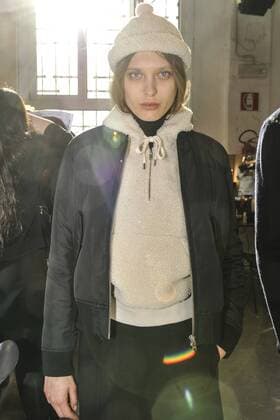 Italy:Wood Wood backstage at Milan Fashion week A model is seen on backstage of Wood Wood show during Milan Men s Fashion Week Fall Winter 2017 18  GaetanoxPiazzolla