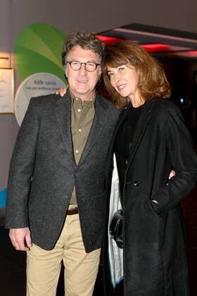 January 16, 2017 - Athens, Greece - Francois Cluzet and his wife Narjiss Slaoui-Falcoz attend the premiere of the Greek film Eteros Ego . Francois Cluzet participates in this film. Athens Greece - ZUMAv62_ 20170116_zaf_v62_002