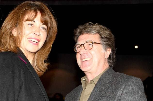 January 16, 2017 - Athens, Greece - Francois Cluzet and his wife Narjiss Slaoui-Falcoz attend the premiere of the Greek film Eteros Ego . Francois Cluzet participates in this film. Athens Greece - ZUMAv62_ 20170116_zaf_v62_016