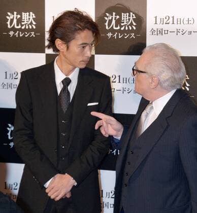 Director Martin Scorsese(R) and actor Yosuke Kubozuka attend the Japan Premiere for the film Silence in Tokyo, Japan on January 17, 2017.  TKP2017011709 KEIZOxMORI