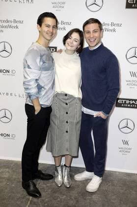 Tim Oliver Schultz, Lea van Acken und Jannik Schümann bei der Hien Le Fashion Show auf der Mercedes-Benz Fashion Week Berlin Autumn Winter 2017. Berlin, 17.01.2017 Foto:xS.xGabschx xFuturexImage
