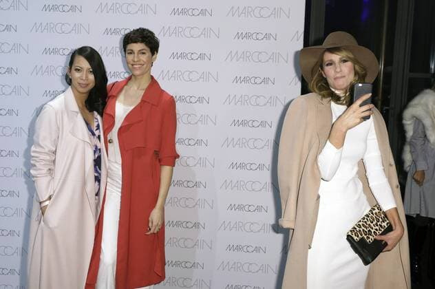 Minh-Khai Phan-Thi, Jasmin Gerat und Mareile Höppner bei der Marc Cain Fashion Show auf der Mercedes-Benz Fashion Week Berlin Autumn Winter 2017. Berlin, 17.01.2017 Foto:xS.xGabschx xFuturexImage