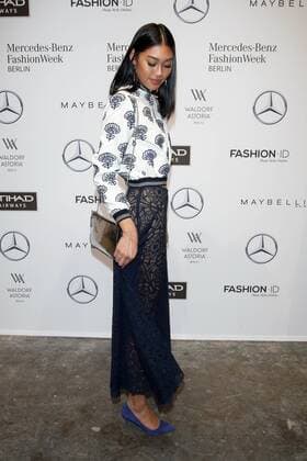 Anuthida Ploypetch - Ankunft zur Lena Hoschek Fashion-Show im Rahmen der Mercedes-Benz Fashion Week Berlin Spring Summer 2017 Collections im Kaufhaus Jandorf in Berlin am 17.01.2017. Mercedes-Benz Fashion Week Berlin Spring Summer 2017 Collections