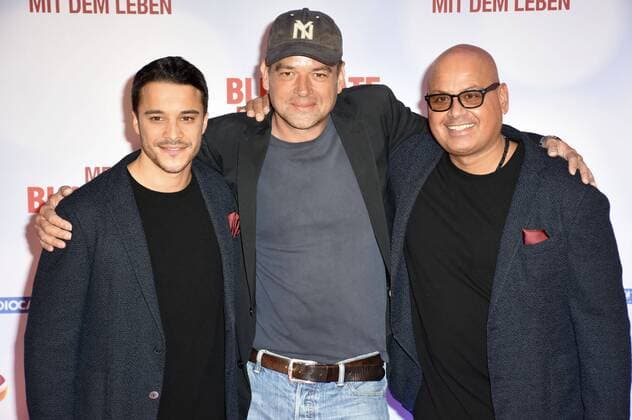 Kostja Ullmann, Marc Rothemund und Saliya Kahawatte bei der Weltpremiere des Kinofilms Mein Blind Date mit dem Leben im Mathäser Filmpalast. München, 17.01.2017 Foto:xP.xSchönbergerx xFuturexImage