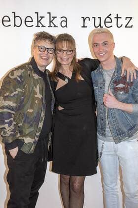 Rolf Scheider, Maren Gilzer und Julian David bei der Rebekka Ruetz Fashion Show auf der Mercedes-Benz Fashion Week Berlin Autumn Winter 2017. Berlin, 18.01.2017 Foto:xK.xWernerx xFuturexImage