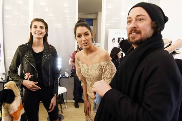 Rebecca Mir und Marcel Ostertag backstage bei der Marcel Ostertag Fashion Show auf der Mercedes-Benz Fashion Week Berlin Autumn Winter 2017. Berlin, 18.01.2017 Foto:xF.xKernx xFuturexImage