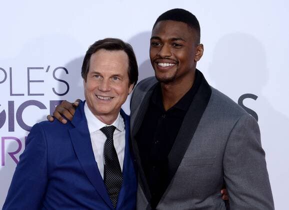 Actors Bill Paxton (L) and Justin Cornwell attend the 43rd annual People s Choice Awards at the Microsoft Theater in Los Angeles on January 18, 2017.  LAP20170118119 JIMxRUYMEN