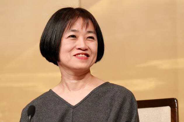 The 156th Naoki Prize winner Riku Onda, speaks during the press conference at the Imperial Hotel on January 19, 2017, Tokyo, Japan. Yamashita Sumito was a joint winner of the 156th Akutagawa Prize for his book Shinsekai. Riku Onda received the 156th Naoki Prize for her book Honey Bee and Distant Thunder. Both literary prizes were established in 1935 and are awarded twice a year.  (gxta_156akutagawaandnaokiawards020)