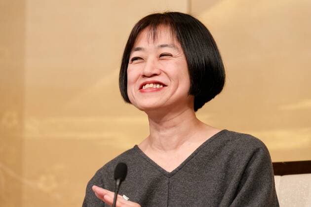 The 156th Naoki Prize winner Riku Onda, speaks during the press conference at the Imperial Hotel on January 19, 2017, Tokyo, Japan. Yamashita Sumito was a joint winner of the 156th Akutagawa Prize for his book Shinsekai. Riku Onda received the 156th Naoki Prize for her book Honey Bee and Distant Thunder. Both literary prizes were established in 1935 and are awarded twice a year.  (gxta_156akutagawaandnaokiawards023)