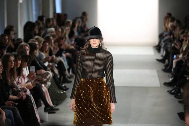 Germany: Steinrohner at the Mercedes-Benz Fashion Week Steinrohner showcases its latest Autumn Winter 2017 Collections in the Kaufhaus Jandorf in the Brunnenstrasse in Berlin-Mitte during the Mercedes-Benz Fashion Week Berlin Autumn Winter 2017 Collections. The photo shows models with the Steinrohner collection on the catwalk.  SimonexKuhlmey