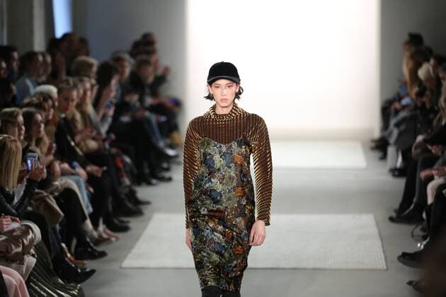 Germany: Steinrohner at the Mercedes-Benz Fashion Week Steinrohner showcases its latest Autumn Winter 2017 Collections in the Kaufhaus Jandorf in the Brunnenstrasse in Berlin-Mitte during the Mercedes-Benz Fashion Week Berlin Autumn Winter 2017 Collections. The photo shows models with the Steinrohner collection on the catwalk.  SimonexKuhlmey
