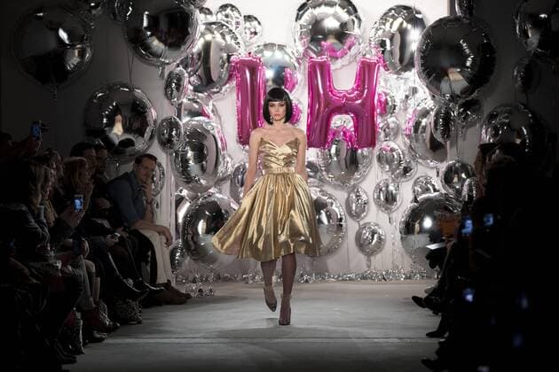 January 17, 2017 - Berlin, Germany - A model runs the runway at the Lena Hoschek fashion show during the Mercedes-Benz Berlin Fashion Week Autumn Winter 2017 in Berlin, Germany on January 17, 2017. Berlin Germany  - ZUMAn230 20170117_zaa_n230_336