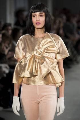 January 17, 2017 - Berlin, Germany - A model runs the runway at the Lena Hoschek fashion show during the Mercedes-Benz Berlin Fashion Week Autumn Winter 2017 in Berlin, Germany on January 17, 2017. Berlin Germany  - ZUMAn230 20170117_zaa_n230_335