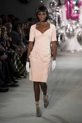 January 17, 2017 - Berlin, Germany - A model runs the runway at the Lena Hoschek fashion show during the Mercedes-Benz Berlin Fashion Week Autumn Winter 2017 in Berlin, Germany on January 17, 2017. Berlin Germany  - ZUMAn230 20170117_zaa_n230_341