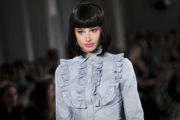 January 17, 2017 - Berlin, Germany - A model runs the runway at the Lena Hoschek fashion show during the Mercedes-Benz Berlin Fashion Week Autumn Winter 2017 in Berlin, Germany on January 17, 2017. Berlin Germany  - ZUMAn230 20170117_zaa_n230_347