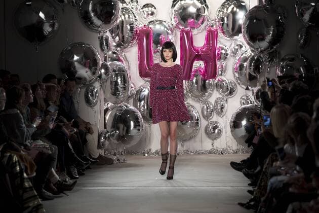 January 17, 2017 - Berlin, Germany - A model runs the runway at the Lena Hoschek fashion show during the Mercedes-Benz Berlin Fashion Week Autumn Winter 2017 in Berlin, Germany on January 17, 2017. Berlin Germany  - ZUMAn230 20170117_zaa_n230_384
