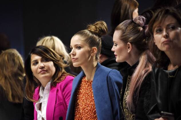 Victoria Swarovski und Mirja du Mont bei der Marina Hoermanseder Fashion Show auf der Mercedes-Benz Fashion Week Berlin Autumn Winter 2017. Berlin, 19.01.2017 Foto:xF.xKernx xFuturexImage