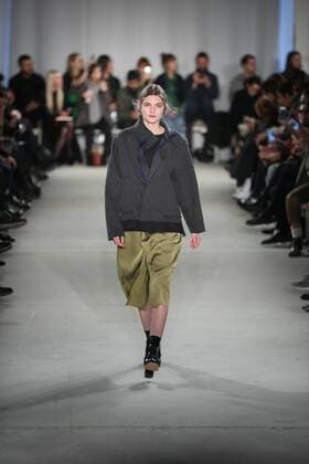Vladimir Karaleev showcases its latest Autumn Winter 2017 Vladimir Karaleev showcases its latest Autumn Winter 2017 Collections in the Kaufhaus Jandorf in the Brunnenstrasse in Berlin-Mitte during the Mercedes-Benz Fashion Week Berlin Autumn Winter 2017 Collections. The photo shows models with the Vladimir Karaleev collection on the catwalk.  SimonexKuhlmey