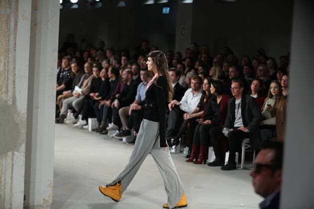 Michael Sonntag showcases 2017 Collections Michael Sonntag showcases its latest Autumn Winter 2017 Collections in the Kaufhaus Jandorf in the Brunnenstrasse in Berlin-Mitte during the Mercedes-Benz Fashion Week Berlin Autumn Winter 2017 Collections. The photo shows models with the Michael Sonntag collection on the catwalk.  SimonexKuhlmey