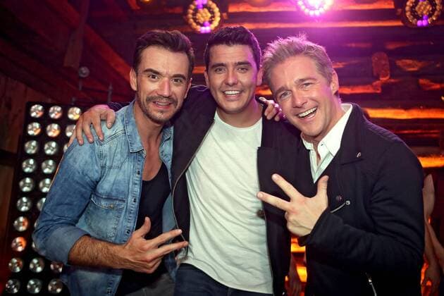 Bilder des Tages MDR ORF Schlager im Schnee - Die Klubbb3-Hüttenparty . Sänger Florian Silbereisen , Jan Smit und Christoff ( KLUBBB3 ) anläßlich der Aufzeichung der ORF MDR Unterhaltungssendung Schlager im Schnee - Die Klubbb3 - Hüttenparty am 19.01.2017 im Gutshof Flachau , Österreich.