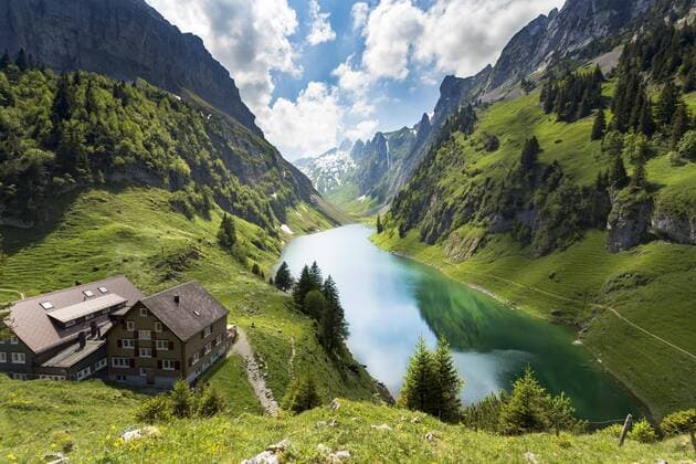  Ausblick von Bollenwees Alp auf den Fählensee, Rüte, Appenzell Innerrhoden, Schweiz, Europa Copyright: imageBROKER/AlexanderxSchnurer ibxaxs04434542.jpg