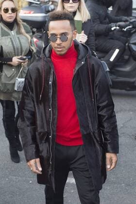 Lewis Hamilton CELEBRITES : Arrivees des invites au defile Dior - Paris - 21 01 2017 JBAutissier Panoramic 