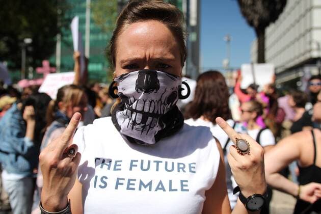 January 21, 2017 - Mexico City, Mexico - After Donald Trump Inaguration thousands of woman demonstrate in solidarity against misogyny outside U.S embassy in Mexico City, Jan, 21, 2017. Mexico City Mexico  - ZUMAn230 20170121_zaa_n230_673