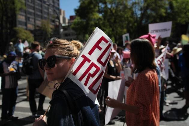 January 21, 2017 - Mexico City, Mexico - After Donald Trump Inaguration thousands of woman demonstrate in solidarity against misogyny outside U.S embassy in Mexico City, Jan, 21, 2017. Mexico City Mexico  - ZUMAn230 20170121_zaa_n230_671