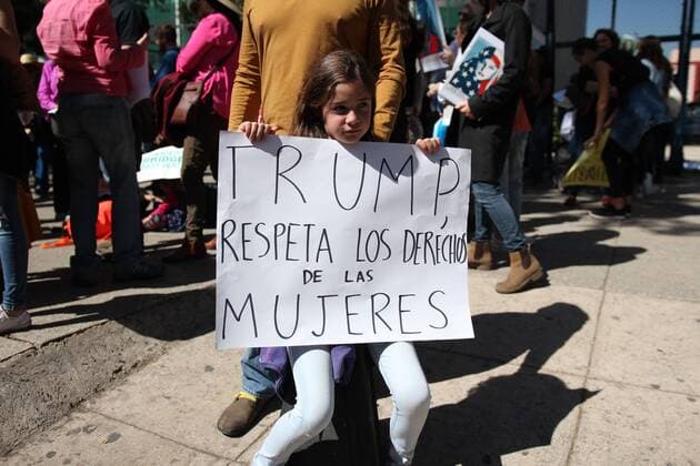 January 21, 2017 - Mexico City, Mexico - After Donald Trump Inaguration thousands of woman demonstrate in solidarity against misogyny outside U.S embassy in Mexico City, Jan, 21, 2017. Mexico City Mexico  - ZUMAn230 20170121_zaa_n230_680