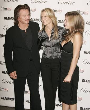 Oct 16, 2006; West Hollywood, California, USA; Actress ROBIN WRIGHT PENN & Actor SEAN PENN & DAUGHTER at the Glamour Reel Moments screening of a series of short films written and directed by women in Hollywood to benefit Filmaid International held at the DGA. Mandatory  - ZUMApenn 20061016_oco_o05_068