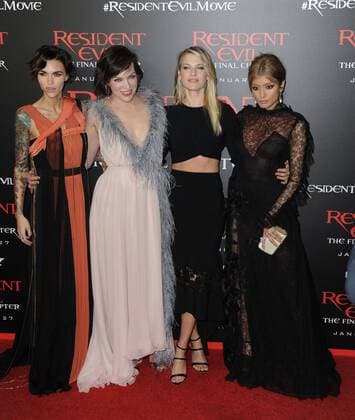 January 23, 2017 - Hollywood, California, U.S. - Ruby Rose, Milla Jovovich, Ali Larter, Rola attends The Los Angeles Premiere of Resident Evil: The Final Chapter held at the RealD Premiere Cinema L.A.Live in Los Angeles, California on January 23, 2017. 2017 Hollywood U.S. - ZUMAl86_ 20170123_zaf_l86_001