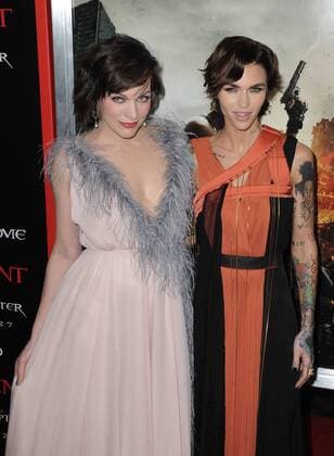 January 23, 2017 - Hollywood, California, U.S. - Milla Jovovich, Ruby Rose attends The Los Angeles Premiere of Resident Evil: The Final Chapter held at the RealD Premiere Cinema L.A.Live in Los Angeles, California on January 23, 2017. 2017 Hollywood U.S. - ZUMAl86_ 20170123_zaf_l86_058