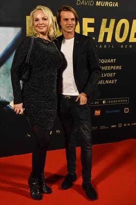 Lesley-Ann Poppe pictured during the Belgian premiere of Nabil Ben Yadir movie called Dode Hoek in Antwerp kinepolis, Tuesday 24 January 2017.  DIRKxWAEM 05032300