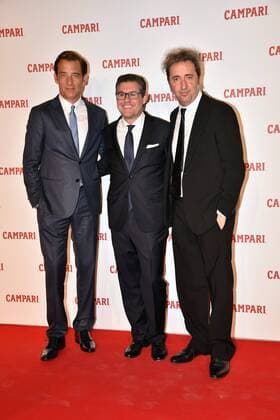 Rome, Palazzo Delle Esposizioni, Campari Gala evening for the launch of the Short Movie Red Diaries, Photo: Clive Owen Bob Kunze Concewitz Paolo Sorrentino  Copyright: xVincenzoxLandix xIPAx