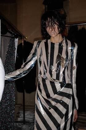 France:Julien Fournie show Haute Couture SS 2017 A model seen during the Julien Fournie backstage. Paris fashion week SS 2017. Haute Couture.  GaetanoxxPiazzolla