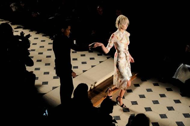 France:Julien Fournie show Haute Couture SS 2017 A model walk the catwalk during the Julien Fournie show. Paris Fashion Week SS 2017 Haute Couture.  GaetanoxxPiazzolla