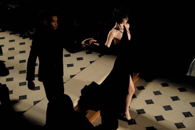 France:Julien Fournie show Haute Couture SS 2017 A model walk the catwalk during the Julien Fournie show. Paris Fashion Week SS 2017 Haute Couture.  GaetanoxxPiazzolla