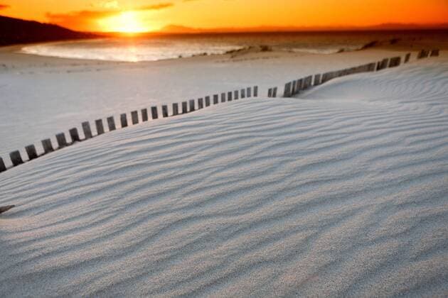 Spain, Andalusia, Punta Paloma sand dunes near Tarifa at sunset  DSGF01365