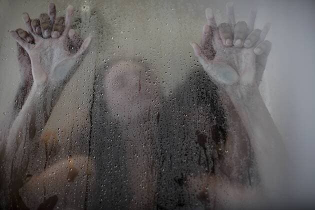 Intimate young couple in shower model released Symbolfoto property released  ZEF12227