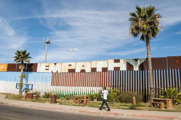 January 25, 2107 - File - President Trump signed executive orders to begin the construction of a wall on the US-Mexico border, boosting border patrol forces and increasing the number of immigration enforcement officers who carry out deportations. Pictured: Feb 2, 2015 - Tiajuana, Mexico - The Border Angels, San Diego non-profit, set out on their 10th annual Marcha Migrante this time spending 4 days in Tijuana, Mexico. The non-profit helps with migrant issues along the US-Mexican Border. Day 1 included painting the Tijuana-side border wall. Tiajuana Mexico - ZUMAs157 20170125_sho_s157_105 Copyright: xVitoxDixStefanox