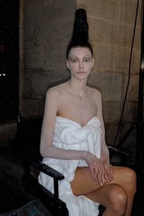 France: Guo Pei show Haute Couture SS 2017 Guo Pei backstage, Paris Fashion week SS 2017 Haute Couture  GaetanoxxPiazzolla