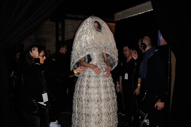 France: Guo Pei show Haute Couture SS 2017 Guo Pei backstage, Paris Fashion week SS 2017 Haute Couture  GaetanoxxPiazzolla