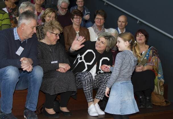 26-01-2017 Utrecht Princess Laurentien with Marja van Bijsterveldt and Merel Heimens Visser during the presentation of the 3rd Taalheldenprijs in TivoloVredenburg Utrecht. The award, language hero, is a personal award for people who prevent and reduce illiteracy.  Copyright: ppex